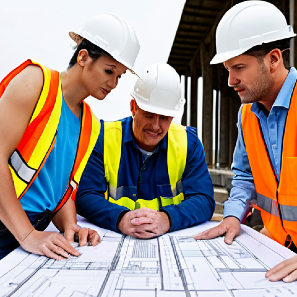 산업안전분야에서 요구되는 소프트 스킬 - Collaborative Problem-Solving**
"A diverse team of construction workers in hard hats and safety ves...